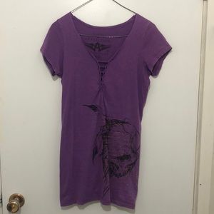 Affliction purple t shirt